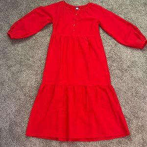 OLD NAVY RED LONG SLEEVE SUNDRESS